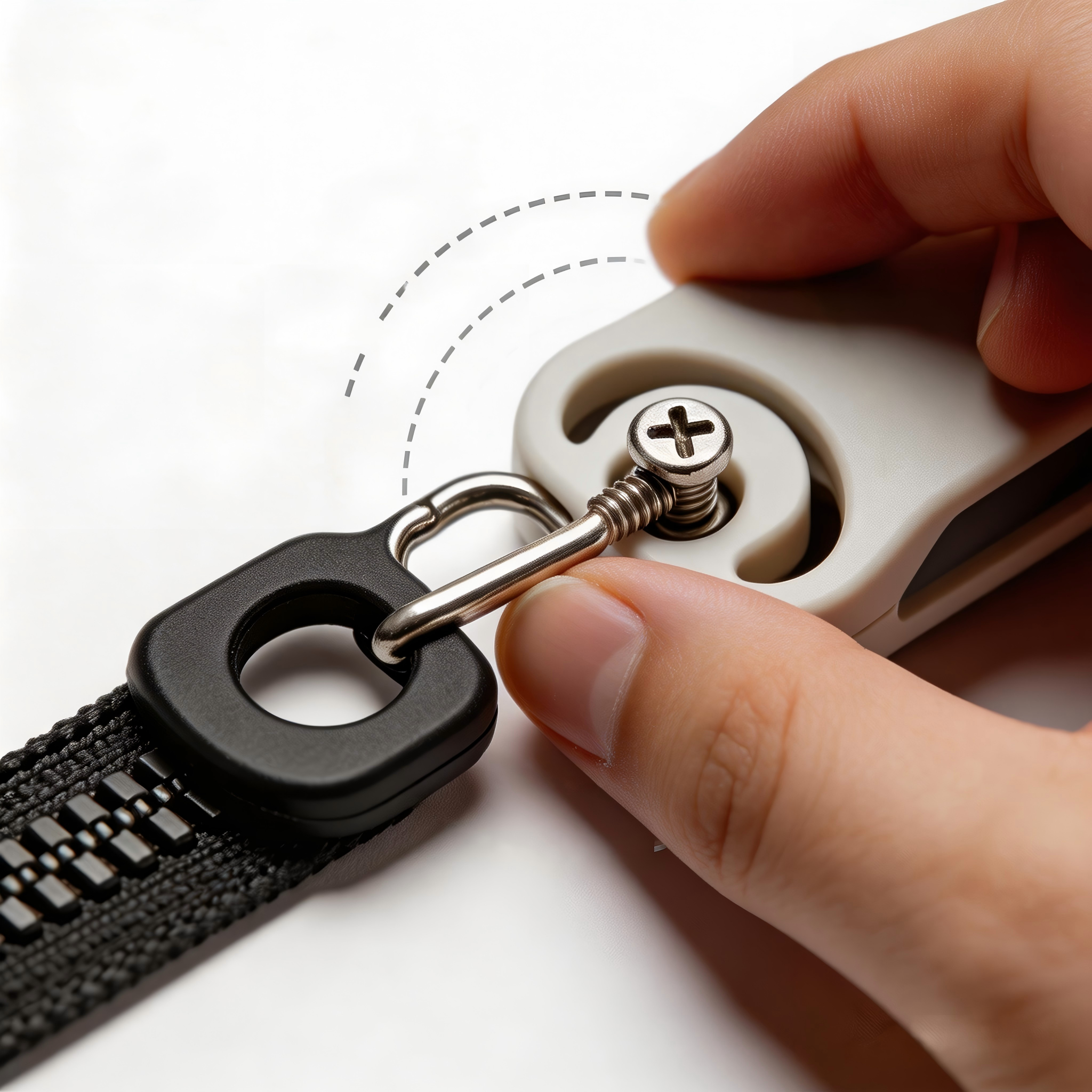 单手拉链辅助夹